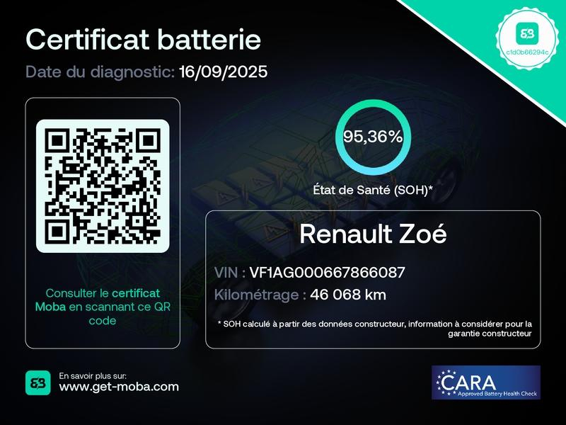 RENAULT Zoe d’occasion à vendre à SAMOREAU chez DPL - GARAGE DU CENTRE (Photo 3)