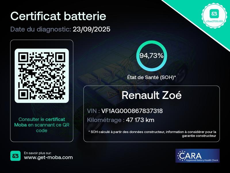 RENAULT Zoe d’occasion à vendre à SAMOREAU chez DPL - GARAGE DU CENTRE (Photo 3)